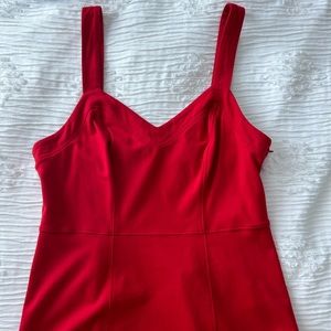 Red Anthropologie blouse